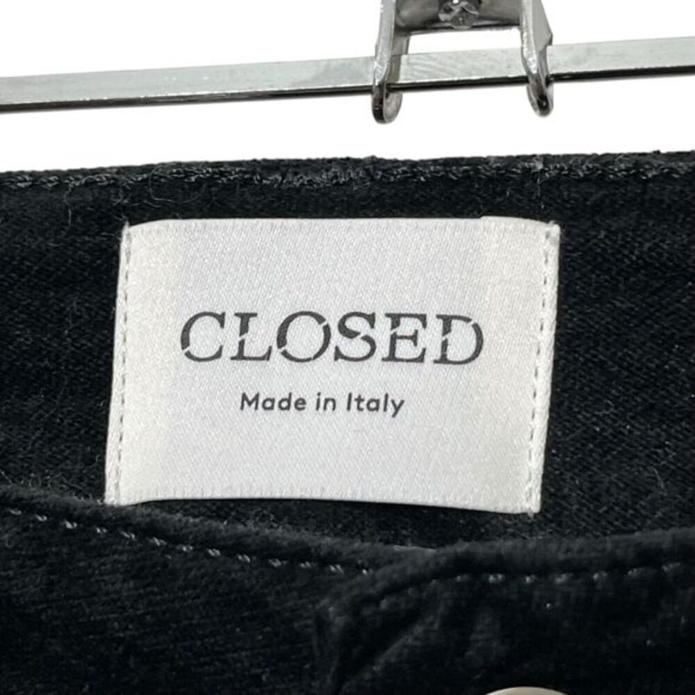 Closed Skinny Velvet Baker Pants Black Stretch Jeans Women's Size 24 Italy - Picture 14 of 14